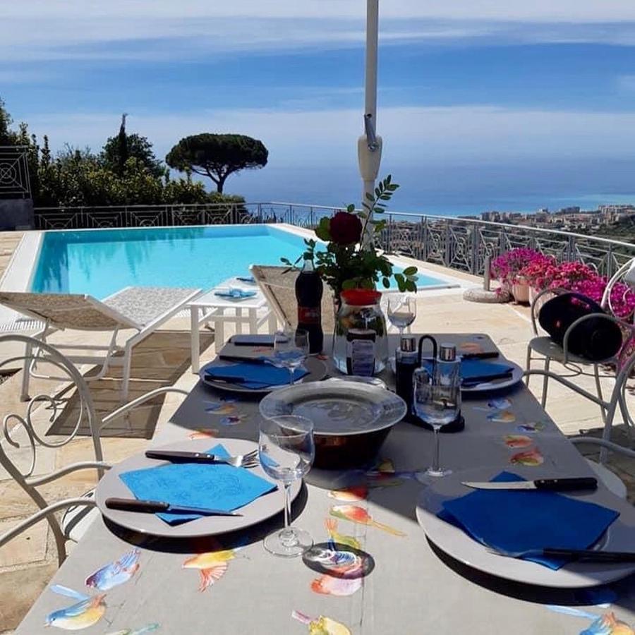 Villa Gaia - Luxury Villa, Pool & Wellness Rooms Bordighera Exterior foto